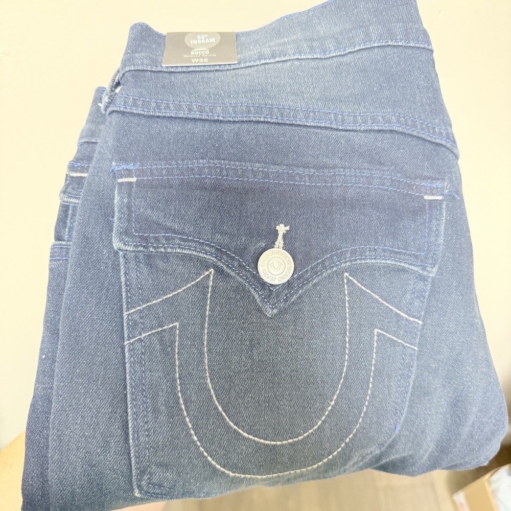 True Religion Women’s Skinny Jeans in Dark Indigo Blue